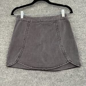 Pacsun Denim Jean Micro Mini Skirt Sz 24 Black Wash Exposed Zipper 90s Emo Goth